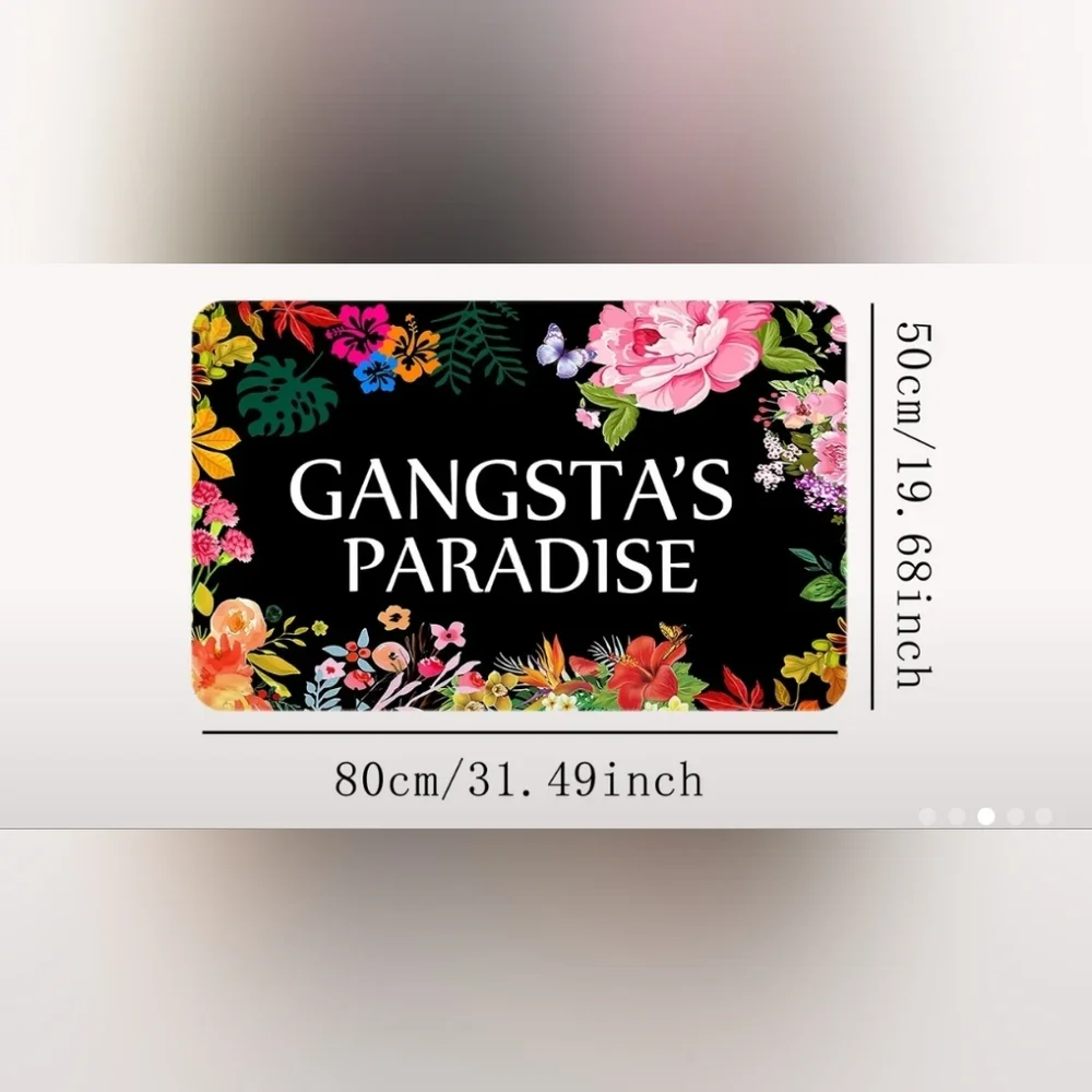 Floral 'Gangsta's Paradise' Rug 2